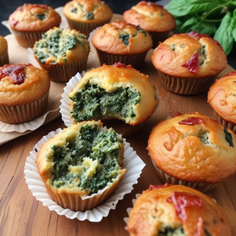 muffins keto de tocino y espinacas