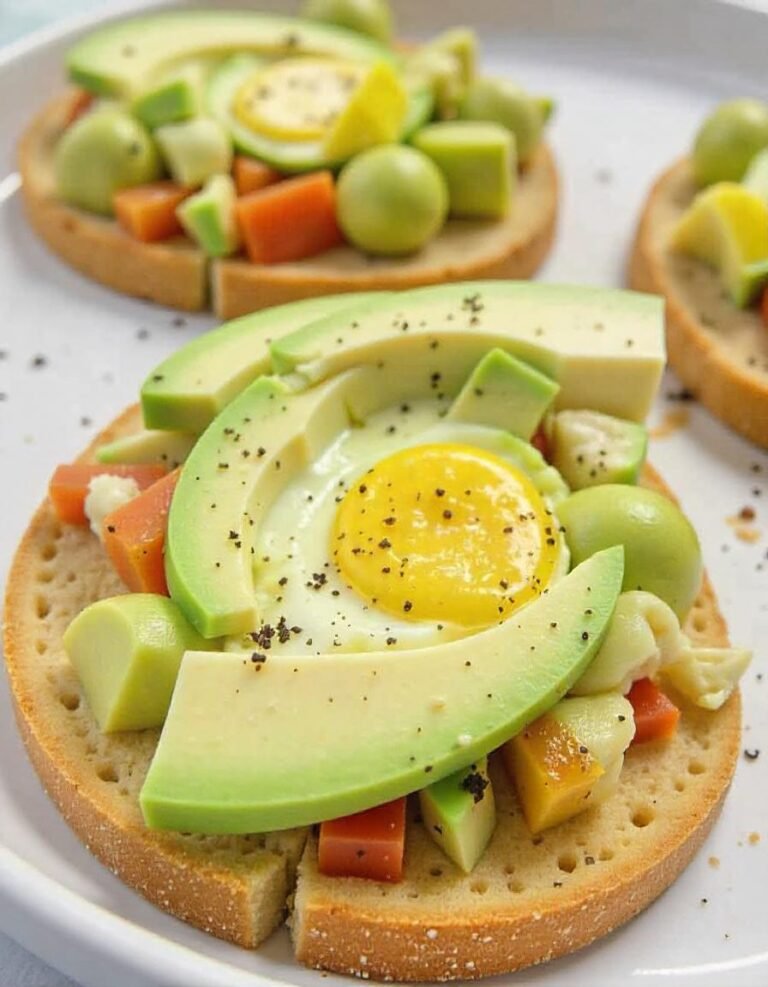 tostada keto con palta y huevo